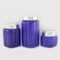 50002ORANGE - Small Round Ocean Blue Canister Set